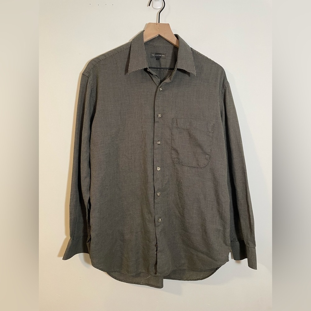 Hart Schaffner Marx Shirt Mens Size Large Button Up Long Sleeve Made in Italy